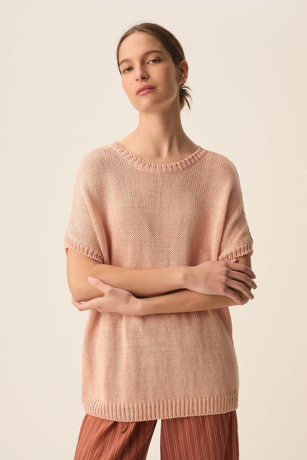 Pull manches courtes Carla Poudre