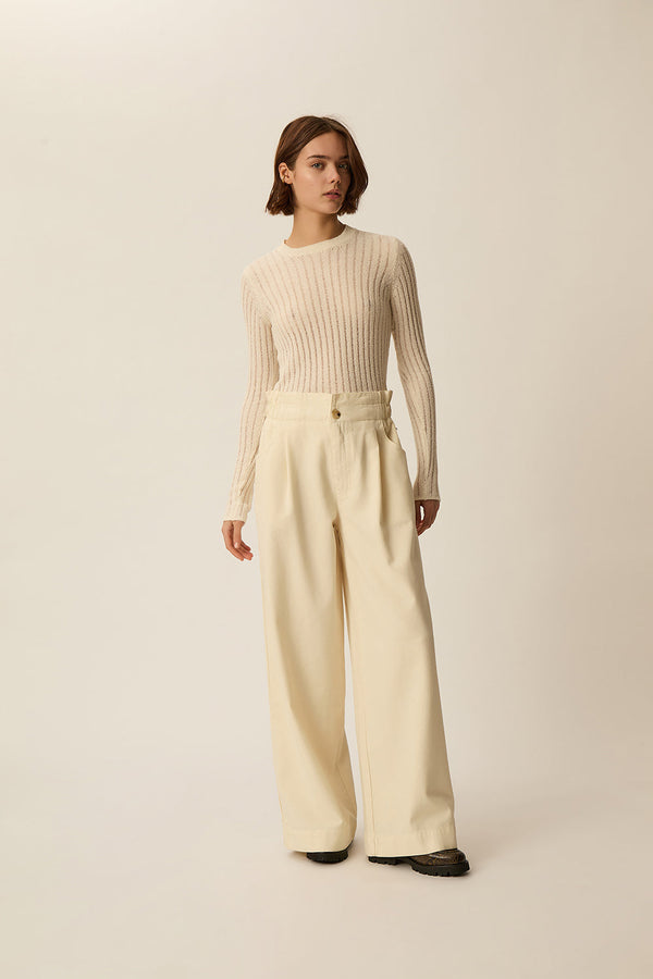 Pantalon Loulou Creme