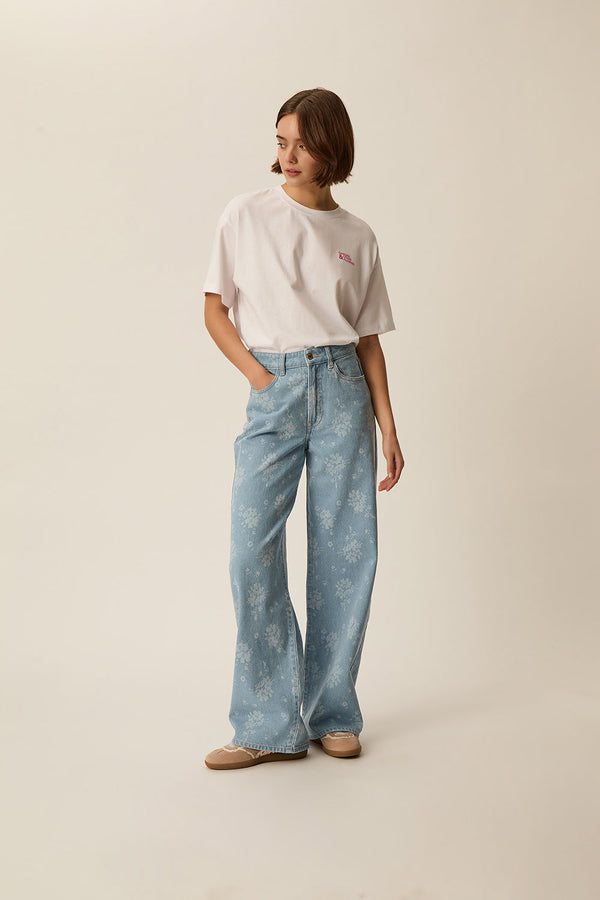 Jean Louela Floral Bleach